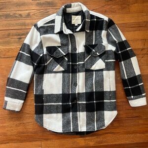 Thread & Supply Black and White Plaid Jacket